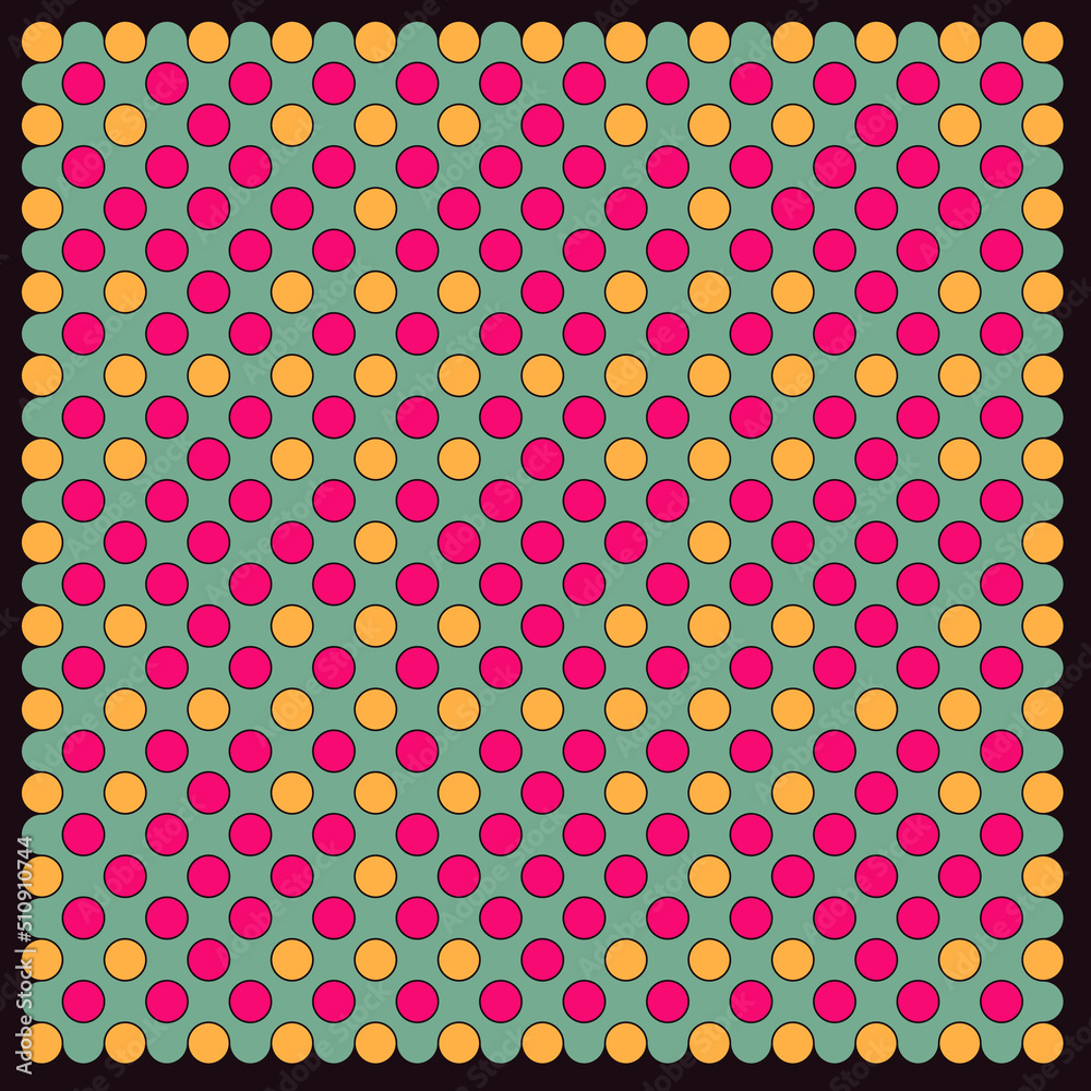 Multicolor truchet tiling connections illustration Multicolor truchet tiling connections illustration