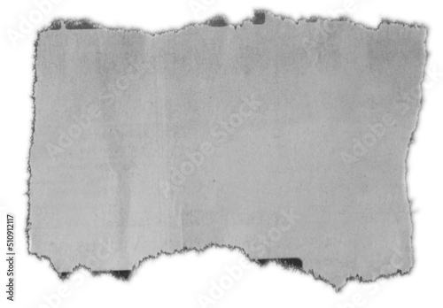 One piece of ripped paper on white © Stillfx