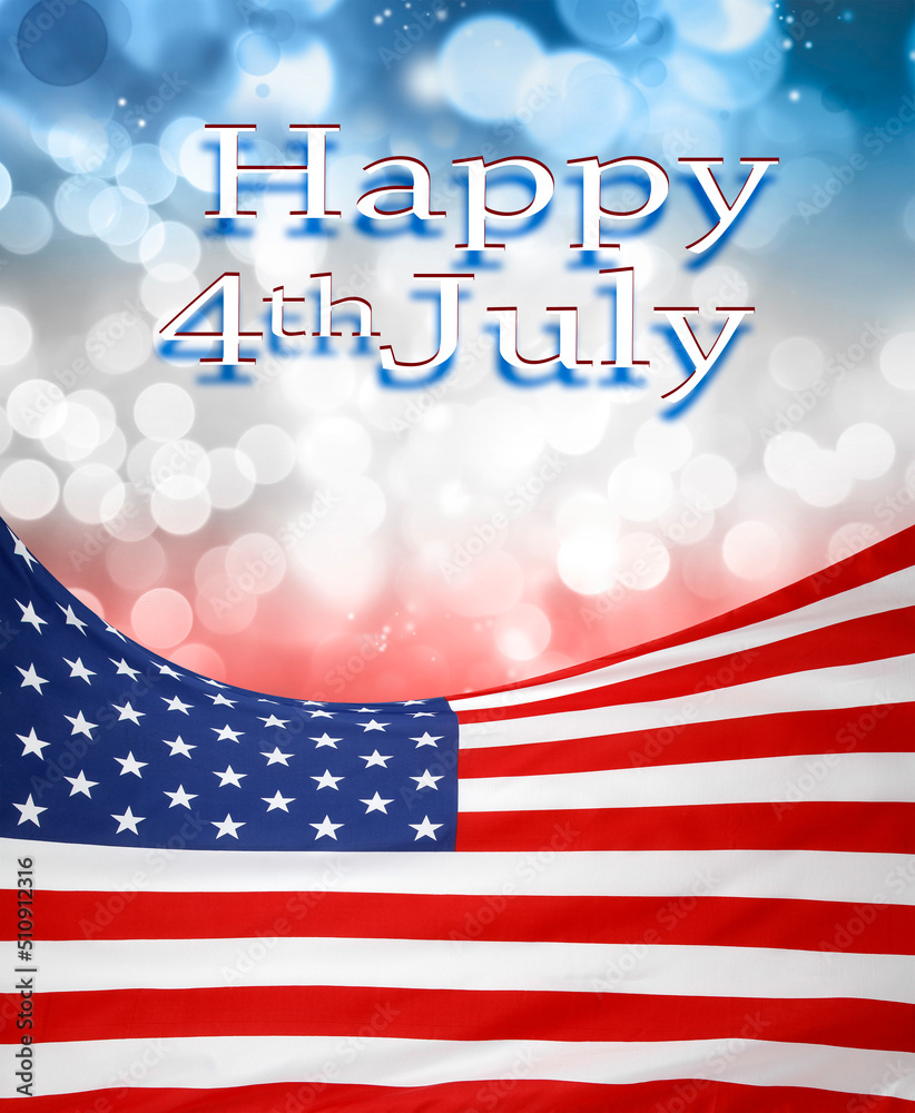 Happy 4th July Independence Day flag