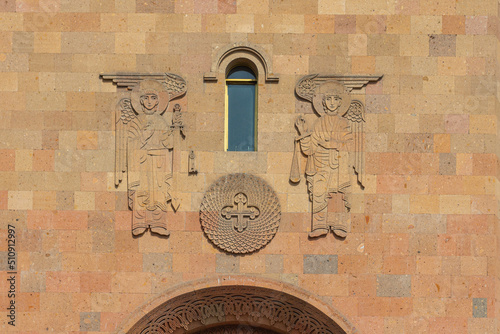 Facade of a famous Saint Sargis Vicarial Church in Yerevan. Armenia photo