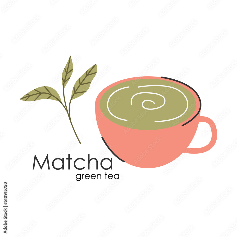 Matcha green tea. Japanese tea culture. Matcha latte is a healthy drink ...