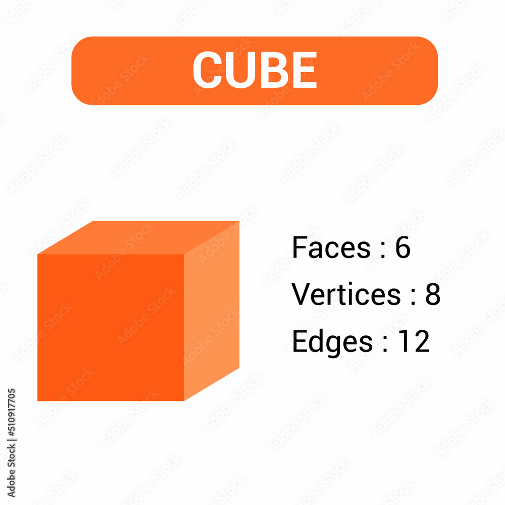 properties of cube shape in mathematics Stock Vector | Adobe Stock