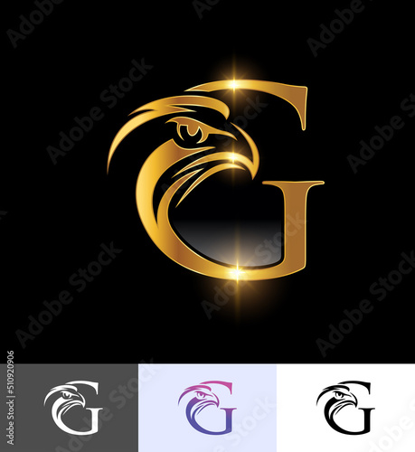 Golden Eagle Monogram Initial Letter G photo