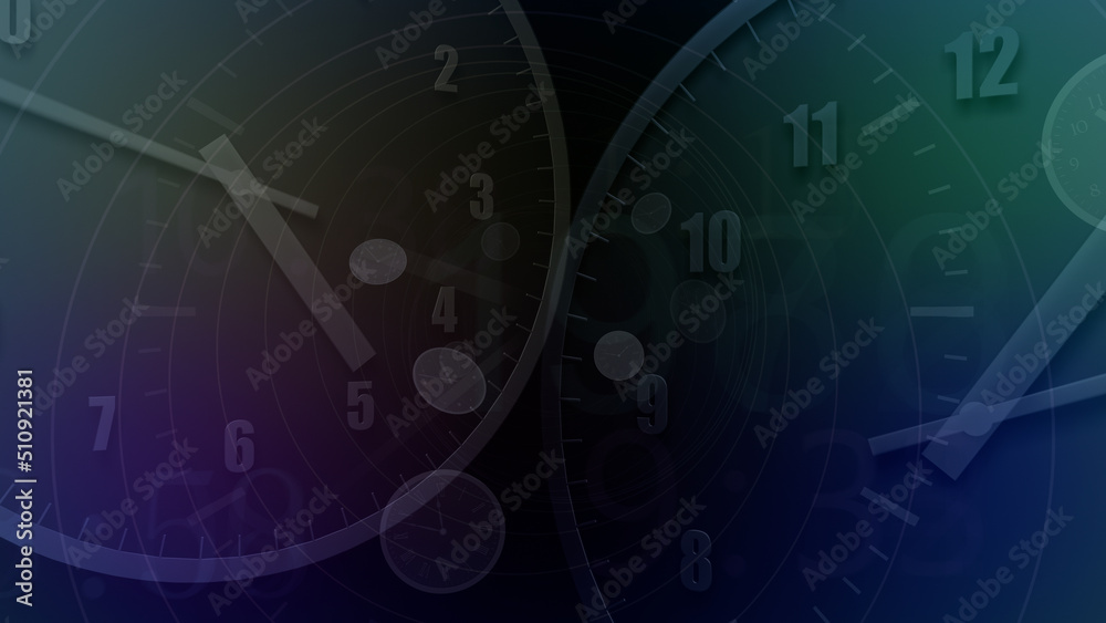 Obraz premium Time flow images with analog clock Background.