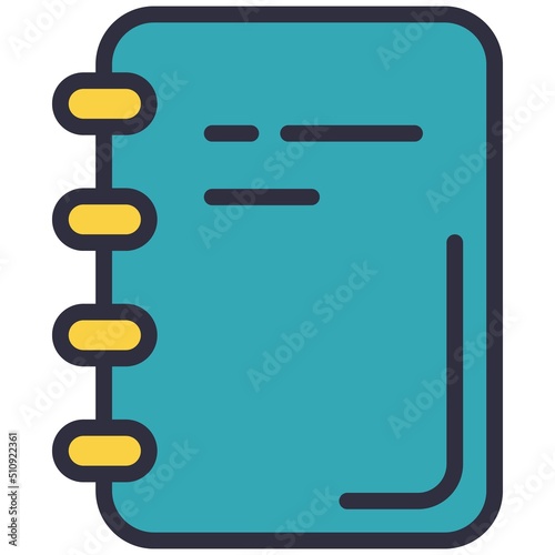 Spiral notebook icon vector diary notepad office organizer
