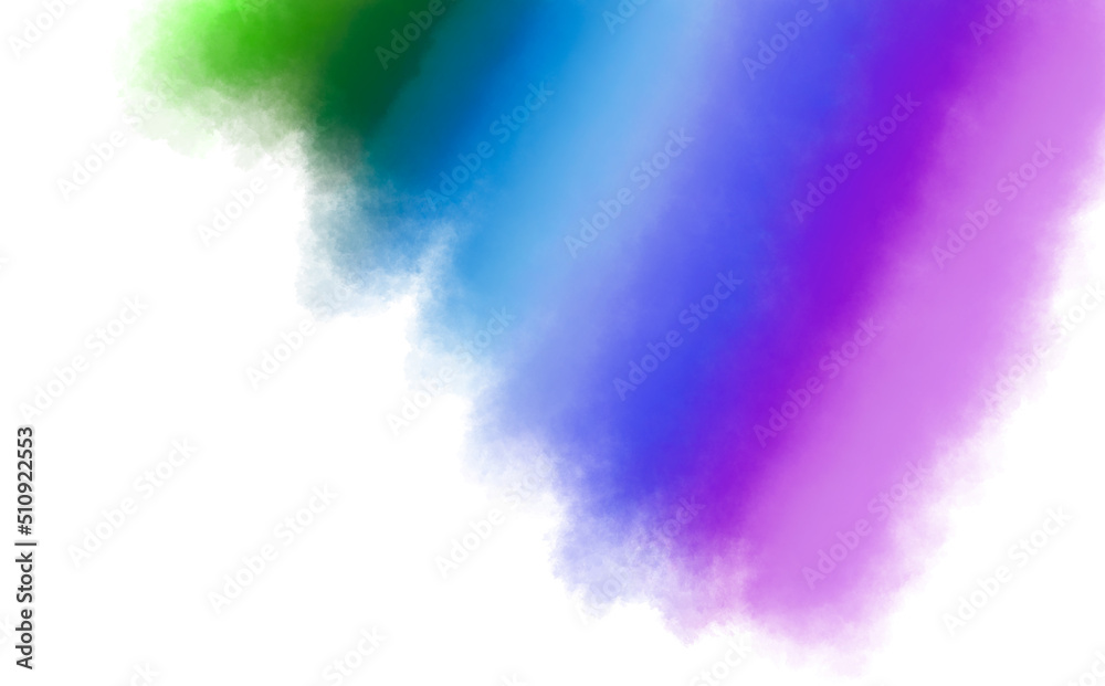 the stripes on top are multicolored. green blue purple. the background of the watercolor illustration.
