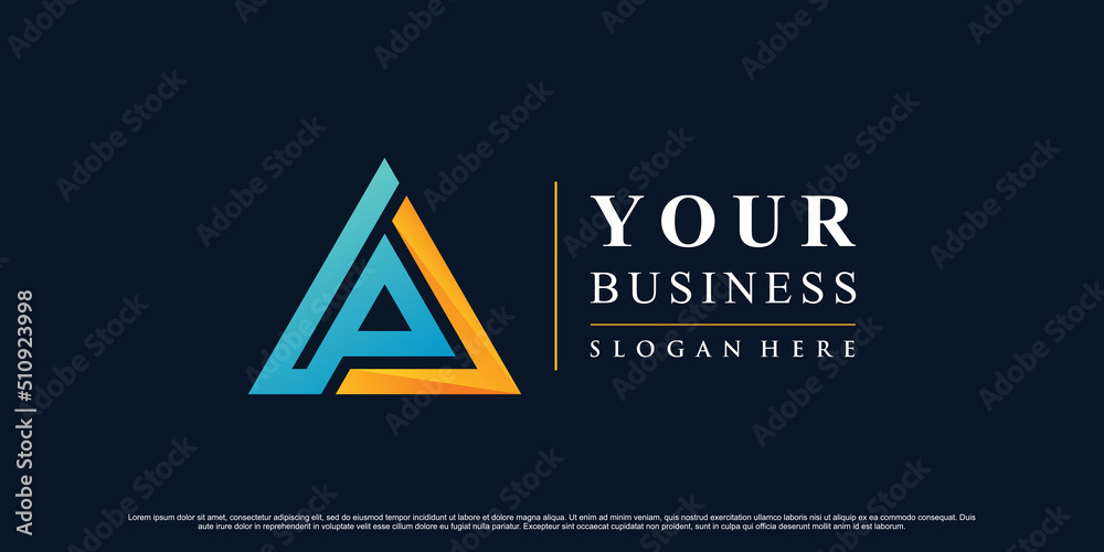 Abstract triangle icon logo design inspiration for business with creative concept Premium Vector Abstract triangle icon logo design inspiration for business with creative concept Premium Vector