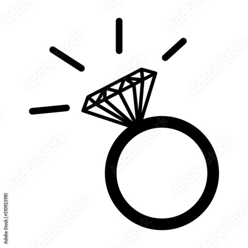 Editable vector clipart of the diamond ring. EPS10