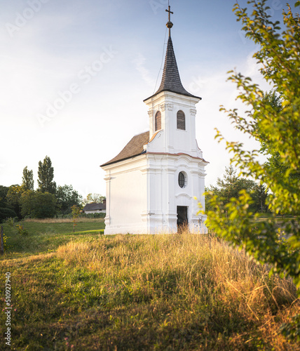 Nice old white chapel with ...