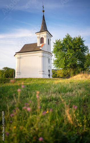 Nice old white chapel with ...