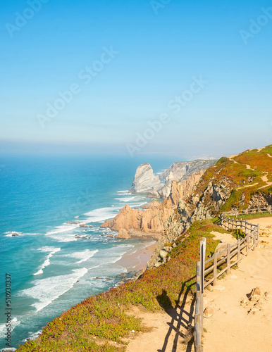 Cabo Roca lighthouse seascape Portugal