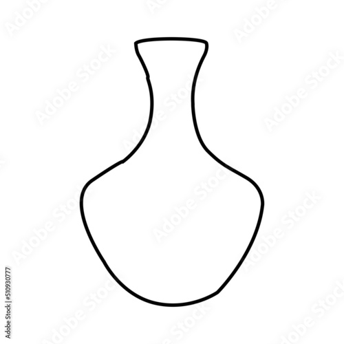 Collection of contour drawings of vases in eps 10
