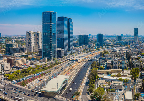 Aerial View Of Tel Aviv at Day, Israel