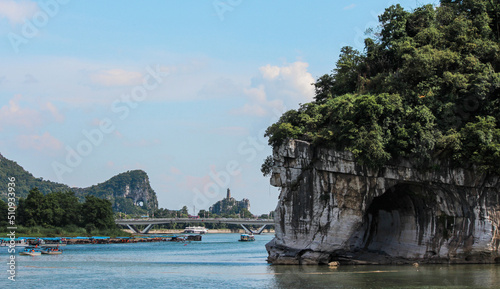 Photo of the Elephant Trunk Hill in the Li River in China