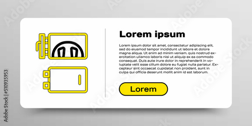 Line Crematorium icon isolated on white background. Colorful outline concept. Vector