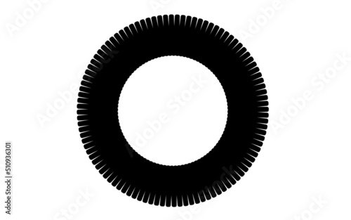 Vector black circle frame cog space abstract bumpy 
