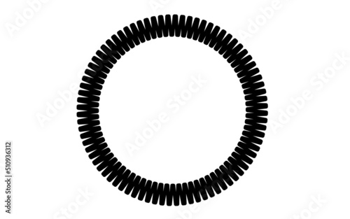 Vector black circle frame cog space abstract bumpy 
