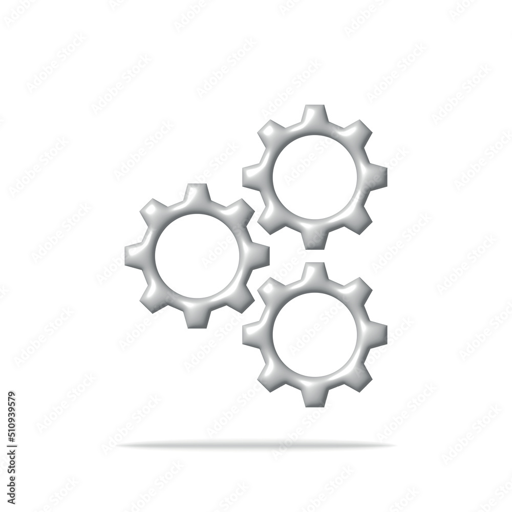 Business Gears on white background. 