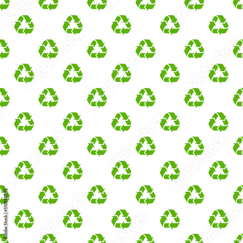 Recycle symbol pattern background. seamless