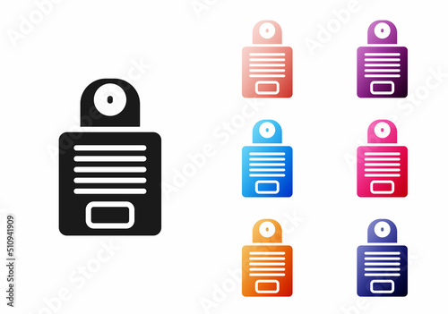 Black Intercom icon isolated on white background. Set icons colorful. Vector