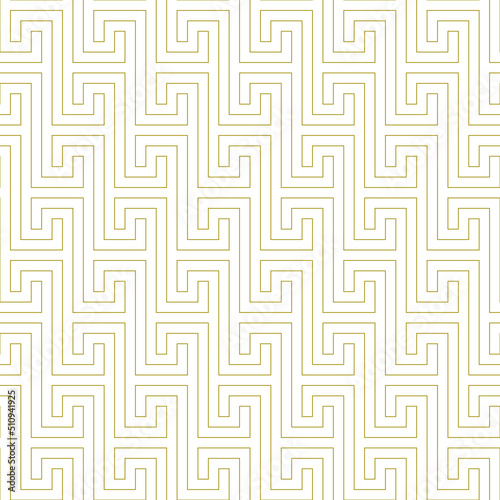 Vector seamless abstract geometric pattern in antique style on a white background.