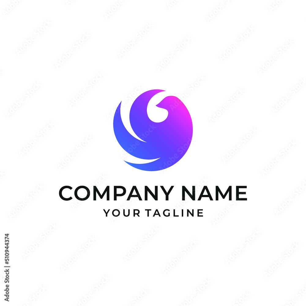 Fototapeta premium Modern Circle Eagle Logo Design