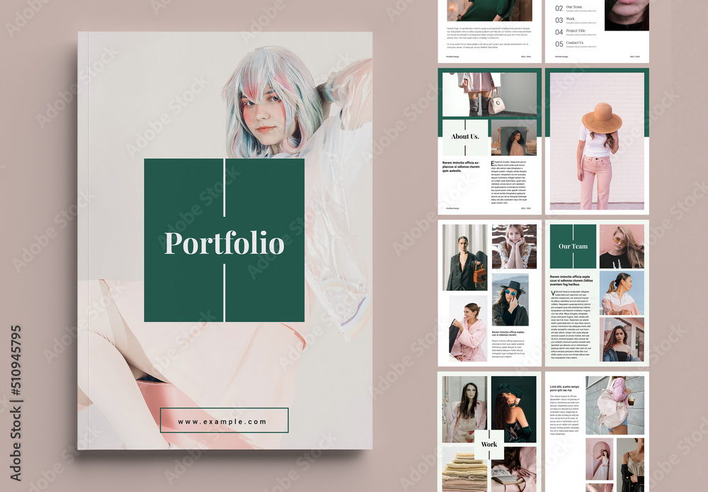 Clean Portfolio Layout Stock Template | Adobe Stock