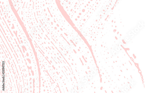 Grunge texture. Distress pink rough trace. Favorab