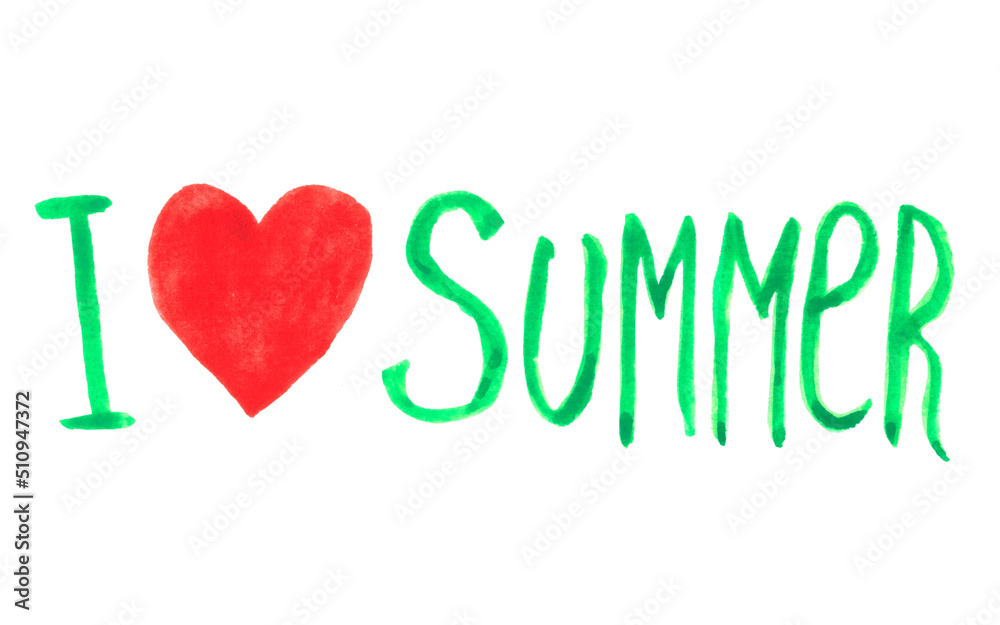 I love summer with a heart