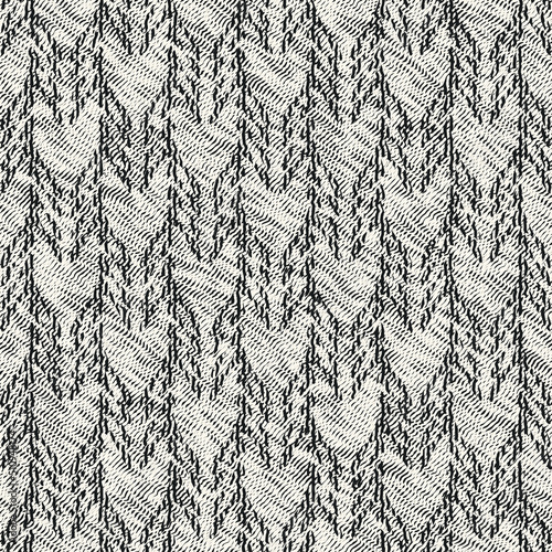 Monochrome Moiré Effect Textured Chevron Pattern