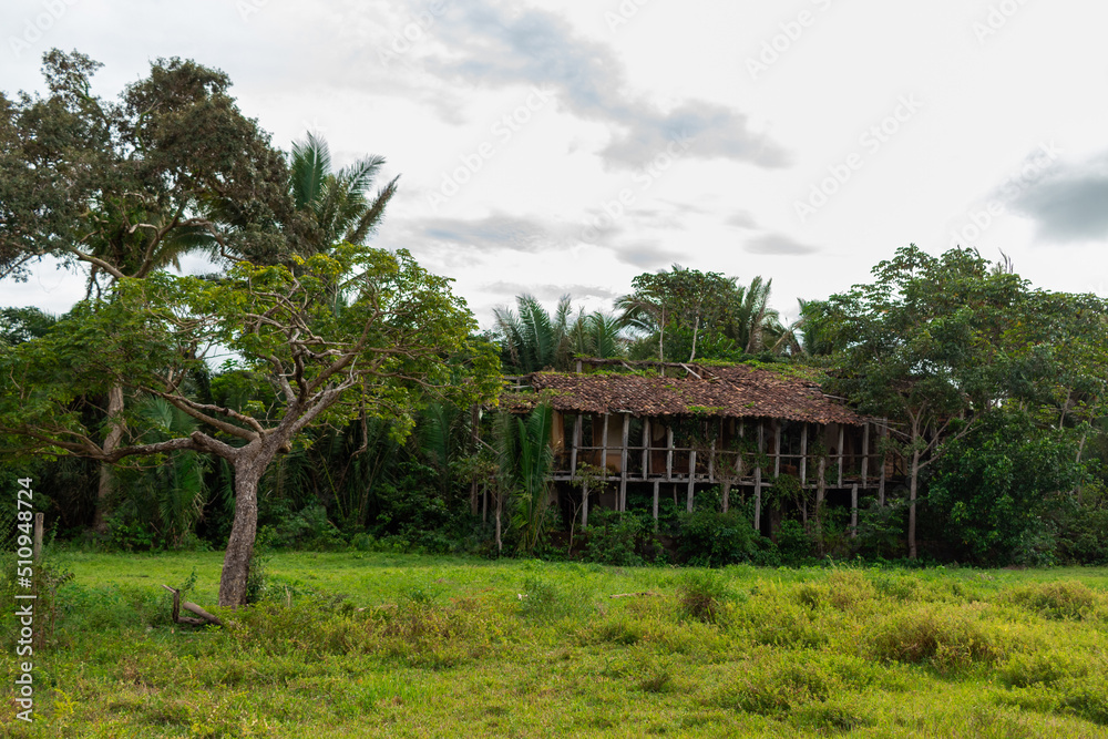 Ruínas de antiga fazenda em Guimarães, Maranhão - Brasil Ruínas de antiga fazenda em Guimarães, Maranhão - Brasil
