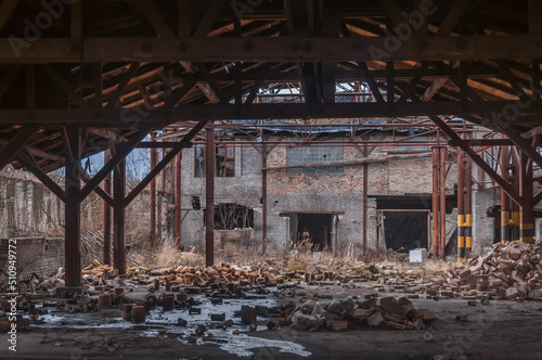 Old abandoned pottery and brick factory in Kladno, Czech Republic