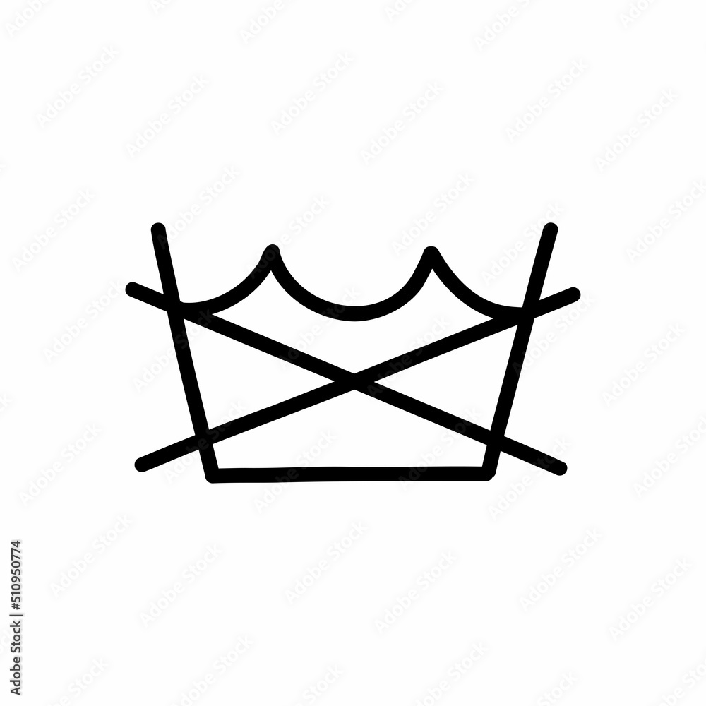 Do Not Wash Symbol Doodle Icon Vector Color Line Illustration Stock Do Not Wash Symbol Doodle Icon Vector Color Line Illustration Stock