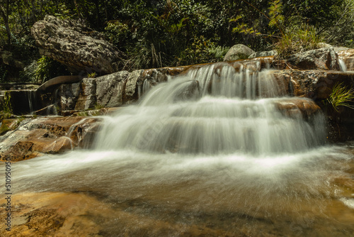 waterfall in the city of Itua  u  State of Bahia  Brazil