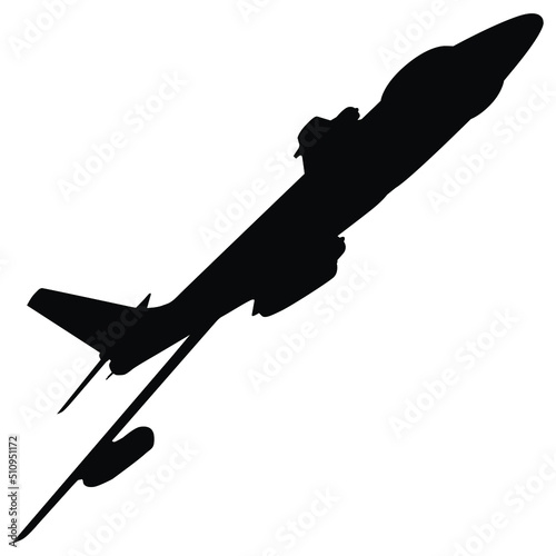 Leinwand Poster B-47 bomber in silhouette