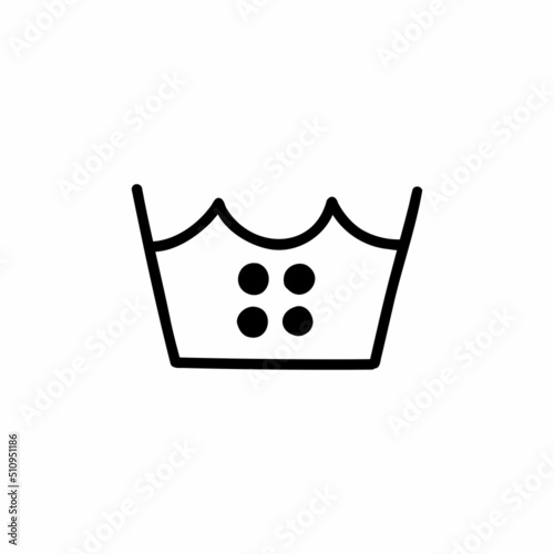 machine wash hot symbol doodle icon, vector color line illustration