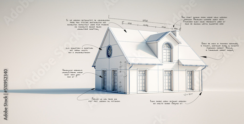 Classic house with construc...