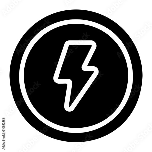 high voltage glyph icon