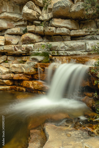 waterfall in the city of Itua  u  State of Bahia  Brazil