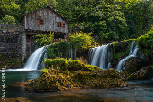 waterfall in the mountains