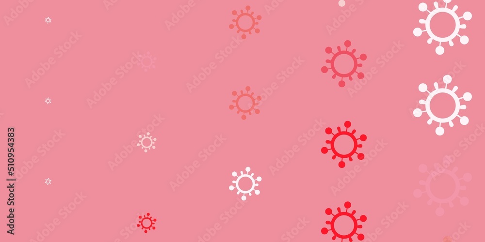 Light Red vector pattern with coronavirus elements. Light Red vector pattern with coronavirus elements.