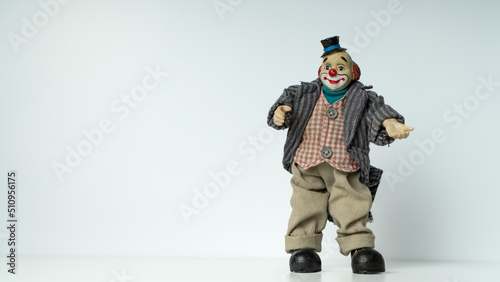 Portrait of a clown with a smile, Figure, Background