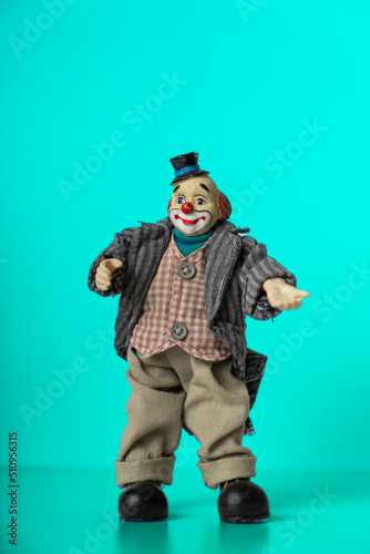Portrait of a clown with a smile, Figure, Background