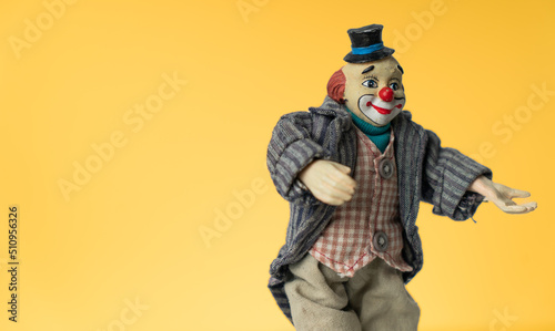 Portrait of a clown with a smile, Figure, Background
