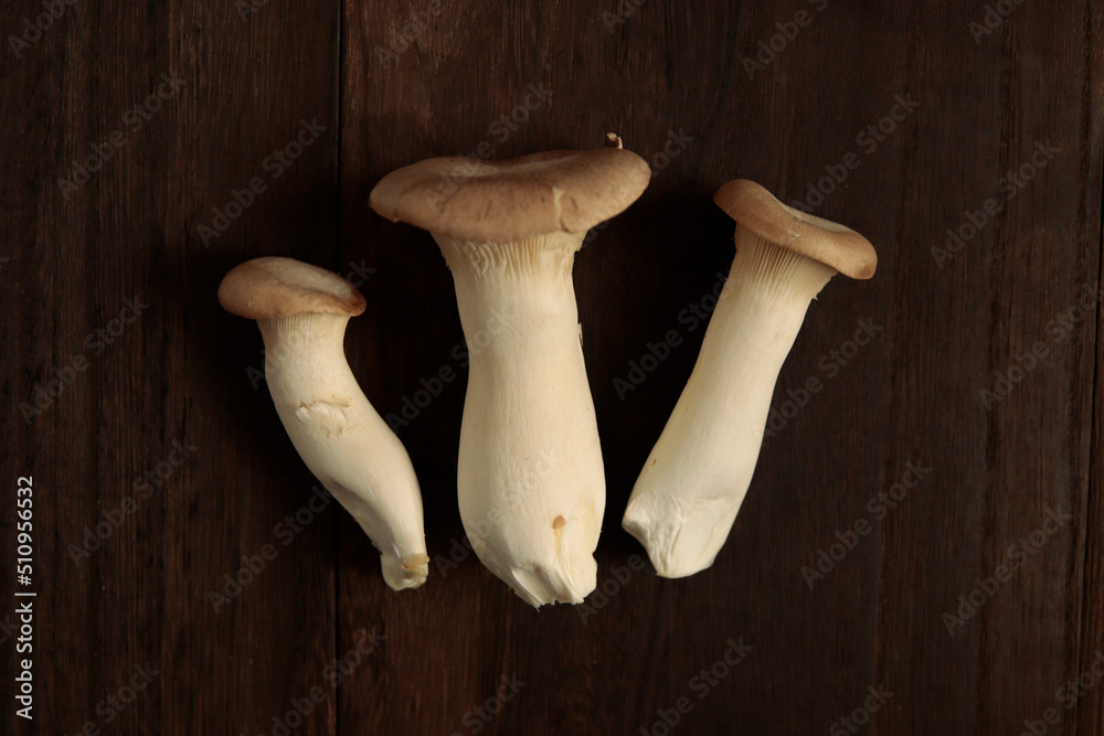 Mushroom king trumpet on the table Mushroom king trumpet on the table
