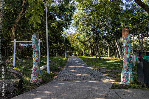 Central entrance to the city park of Florianopolis named after Hersilio Luz