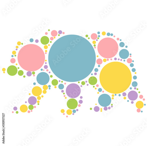 bear color dot vector texture