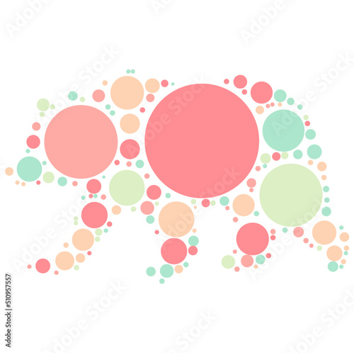 bear color dot vector texture