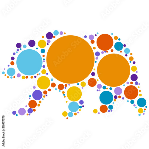 bear color dot vector texture