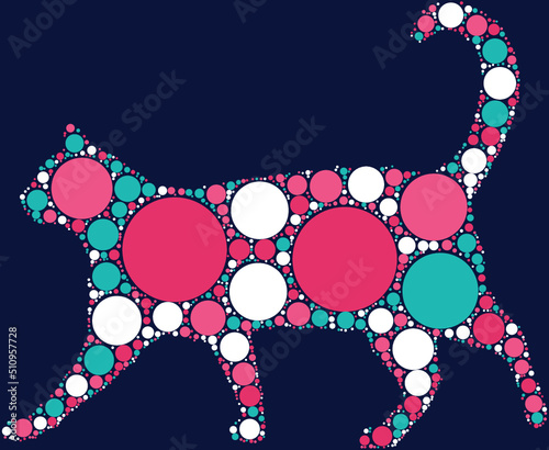 cat color dot vector texture